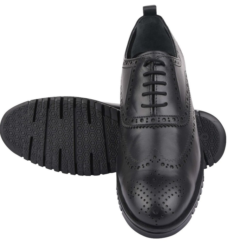 LIBERTYZENO Black LEATHER OXFORD STYLE CASUALS